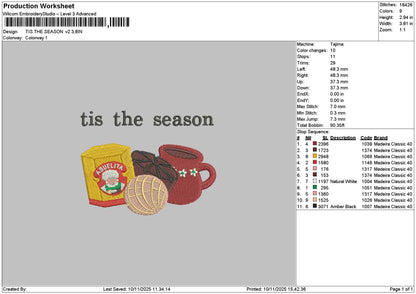 Seasontext V002 Embroidery File 6 sizes