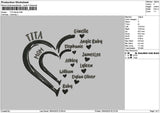 Titatext Embroidery File 6 sizes