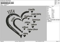 Titatext Embroidery File 6 sizes