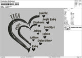 Titatext Embroidery File 6 sizes
