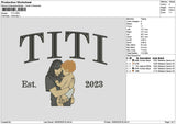 Titi Photoflat Embroidery File 6 sizes