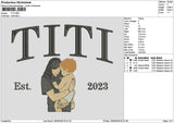 Titi Photoflat Embroidery File 6 sizes
