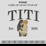 Titi Photoflat Embroidery File 6 sizes
