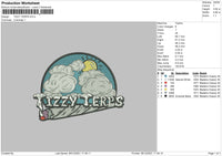 Tizzy Treps Embroidery File 4 Size