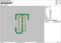 Tjctext Embroidery File 6 sizes