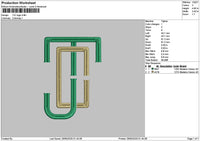 Tjctext Embroidery File 6 sizes