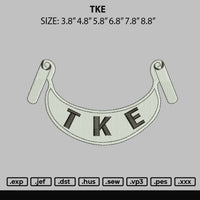 Tke EMbroidery File 6 sizes