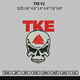 Tke V2 Embroidery File 6 sizes