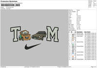 Tm Cars Embroidery File 6 sizes