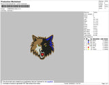 Timberwolves Embroidery File 5 size