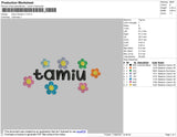 Tamiu Flowers V1 Embroidery File 4 size