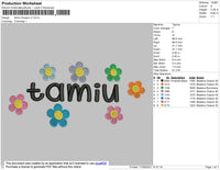 Tamiu Flowers V1 Embroidery File 4 size