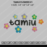 Tamiu Flowers V1 Embroidery File 4 size