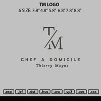 Tm Logo Embroidery File 6 sizes