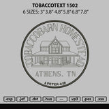Tobaccotext 0512 Embroidery File 6 sizes