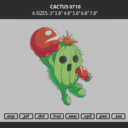 Cactus 0710 Embroidery Machine Design File 6 sizes