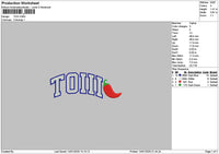 Toiii Papper Embroidery File 6 sizes
