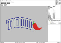 Toiii Papper Embroidery File 6 sizes