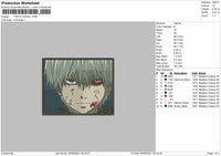 Tokyo Ghoul Embroidery File 4 Size