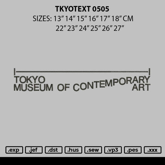 Tokyotext 0505b Embroidery File 12 sizes