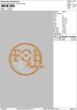 Toltext Embroidery File 6 sizes