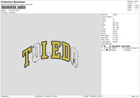 Toledo Embroidery File 6 sizes