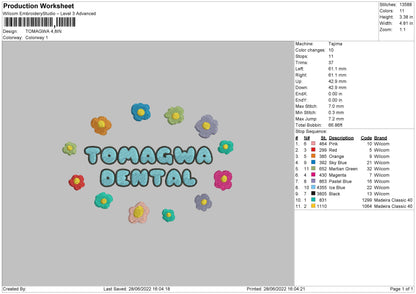 Tomagwa Embroidery File 4 size