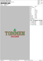 Tommentext 01 Embroidery File 6 sizes