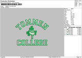 Tommentext Embroidery File 6 sizes