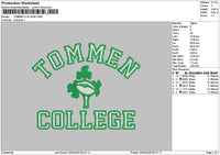 Tommentext Embroidery File 6 sizes