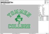 Tommentext Embroidery File 6 sizes