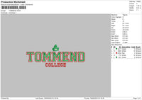 Collegetext 1909 Embroidery File 6 sizes