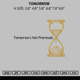 Tomorrow Embroidery File 6 sizes