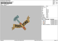 Tooltimetext Embroidery File 6 sizes