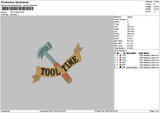 Tooltimetext Embroidery File 6 sizes