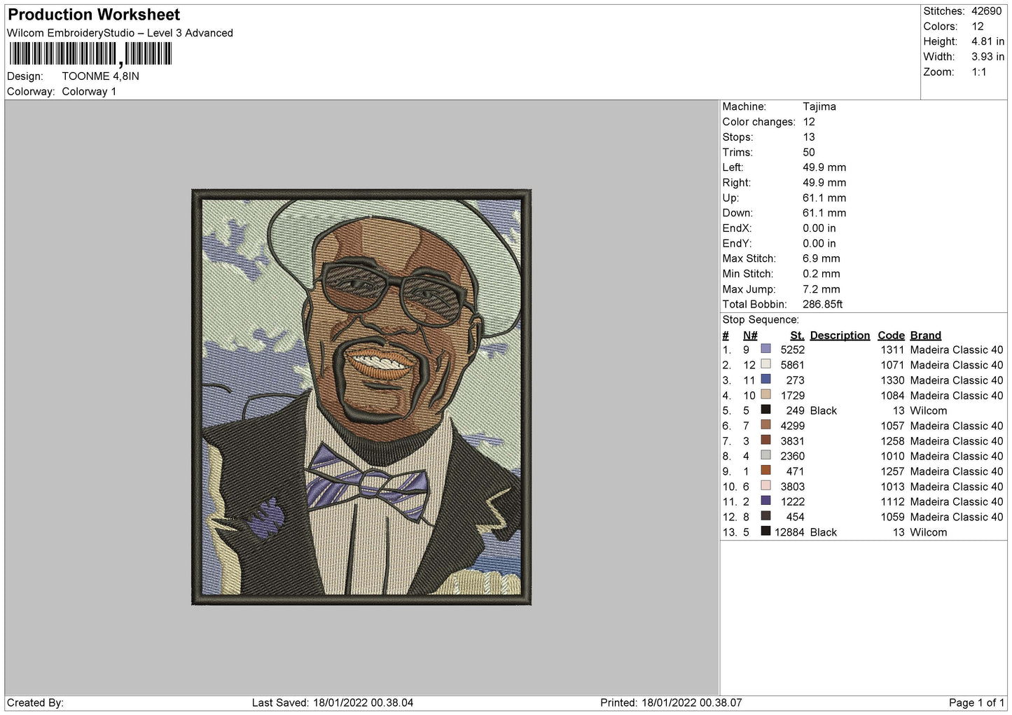 Toonme Embroidery File 4 size