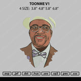 Toonme V1 Embroidery File 4 size