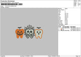 Teethtext Embroidery File 6 sizes