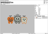 Teethtext Embroidery File 6 sizes