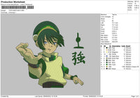 Toph Befong 04 Embroidery File 4 Sizes