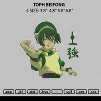 Toph Befong 04 Embroidery File 4 Sizes