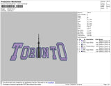 Toronto Text Embroidery File 4 size