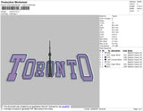 Toronto Text Embroidery File 4 size