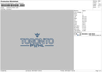 Toronto Text Embroidery File 6 sizes