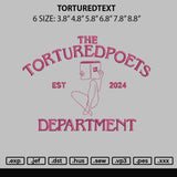 Torturedtext Embroidery File 6 sizes