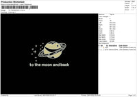 To The Moon V1 Embroidery File 11 size