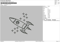 Rocket 3107 Embroidery File 6 sizes