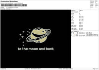 To The Moon V1 Embroidery File 11 size