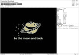 To The Moon V1 Embroidery File 11 size