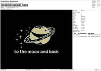 To The Moon V1 Embroidery File 11 size